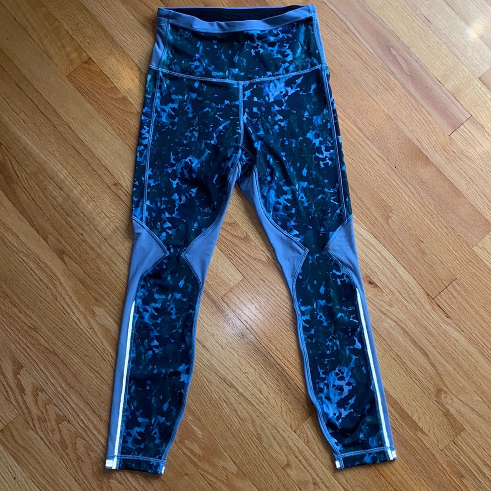 Lululemon high waisted leggings with mesh detail